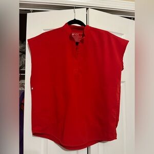 Figs pop red scrubs set